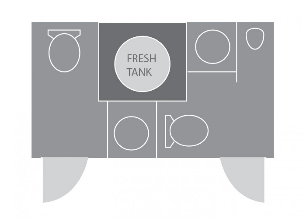 2 station spa series restroom trailer